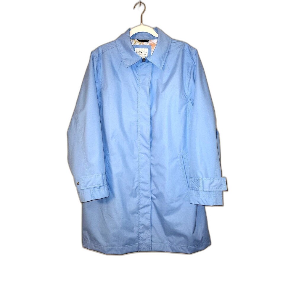 Womens Jacket/Raincoat Size 1X- 16W WHITE STAG Lght Blue Full Zip Vintage NWOT